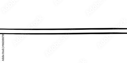Permanent marker lines for underlining and highlight. Black marker stroke collection