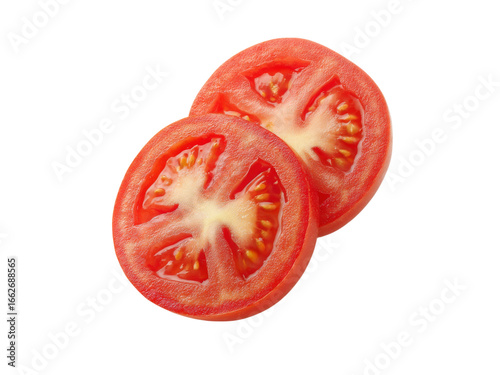 Wallpaper Mural Two slices of fresh red tomato isolated on black background, Isolated On White Background, Png Transparent Torontodigital.ca