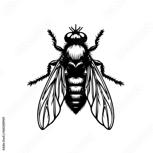 Detailed insect illustration showcasing delicate wings and anatomical structure offering a