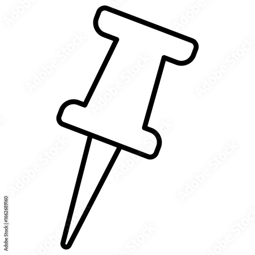 Pushpin Outline Icon