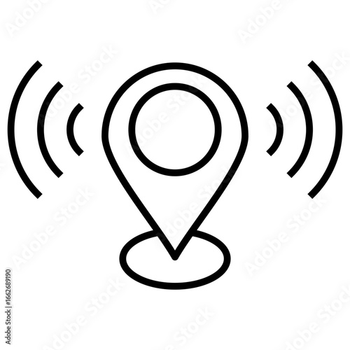 Live Location Outline Icon