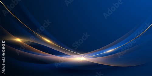 blue background design With luxurious effect elements Vector illustration