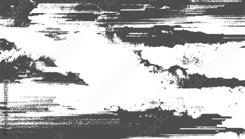 Rough Abstract Texture Vector – Distressed Black and White Overlay Effect on Isolated Background