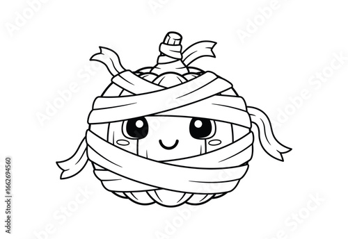 Mummy pumpkin art