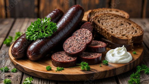 Traditional Estonian Christmas dish verivorst blood sausages