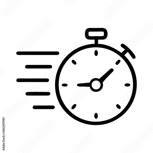 A stopwatch icon bold outline vector illustration design Free Download A stopwatch icon bold outline vector illustration design - GFXLoad