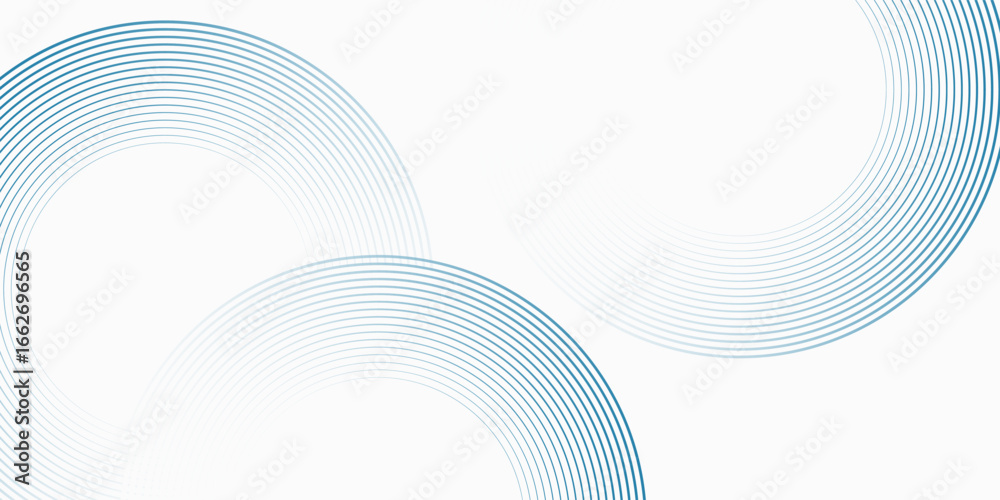 Fototapeta premium Abstract blue modern background with circle elements. Digital technology concept.