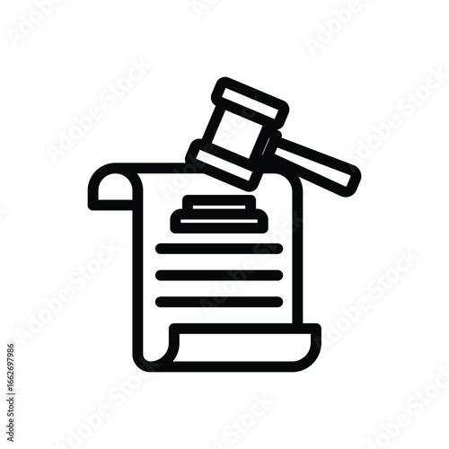 Gavel and Legal Document: Law, Justice, and Authority