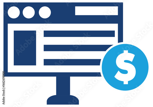 Offline income icon vector illustration ( Freelance icon )