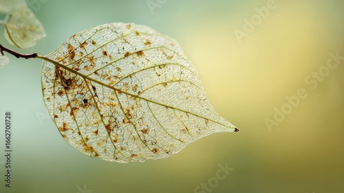 Detailed Close-Up of a Leaf with Texture and Natural Background