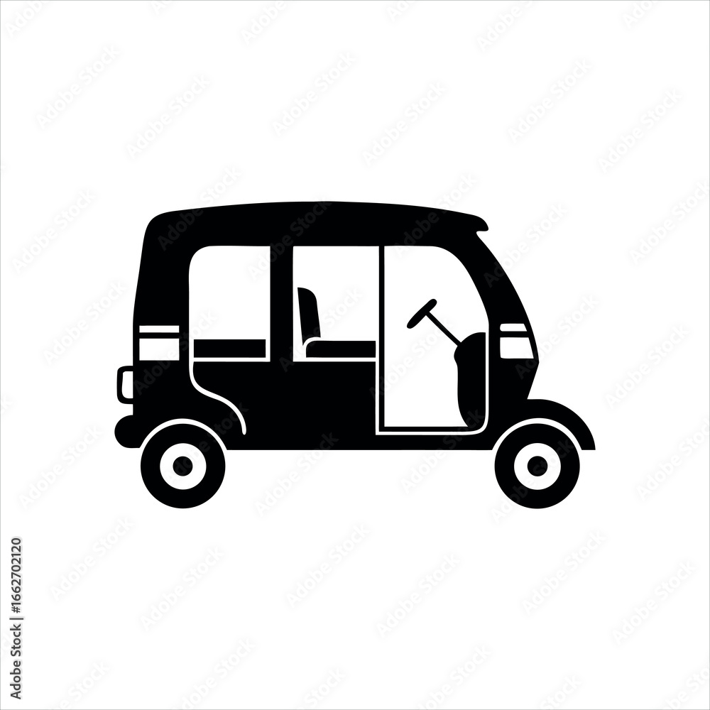 Auto Rickshaw Silhouette Icon Auto Rickshaw Silhouette Icon