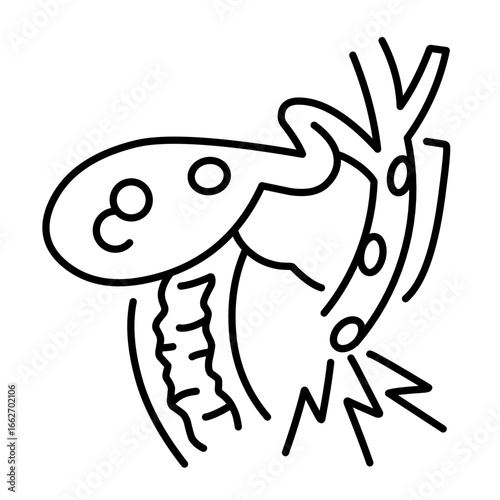 Liver diseases icon vector