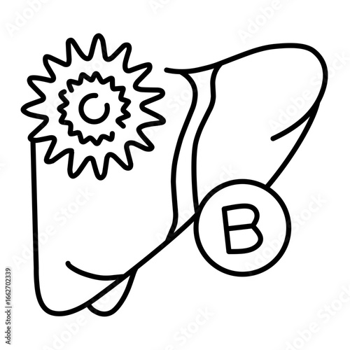 Liver diseases icon vector