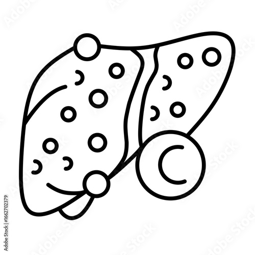 Liver diseases icon vector