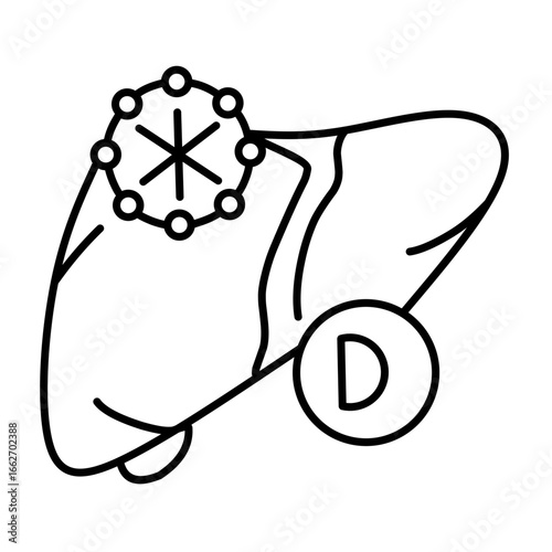 Liver diseases icon vector