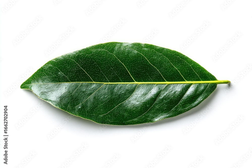 Obraz premium Close-up of a vibrant green leaf