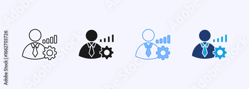 Consultant Icon Set Multiple Style Collection