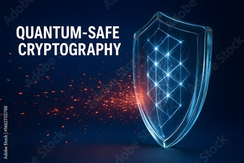 Quantum Deflection Shield with Advanced Energy Barrier for Futuristic Cybersecurity Concept
