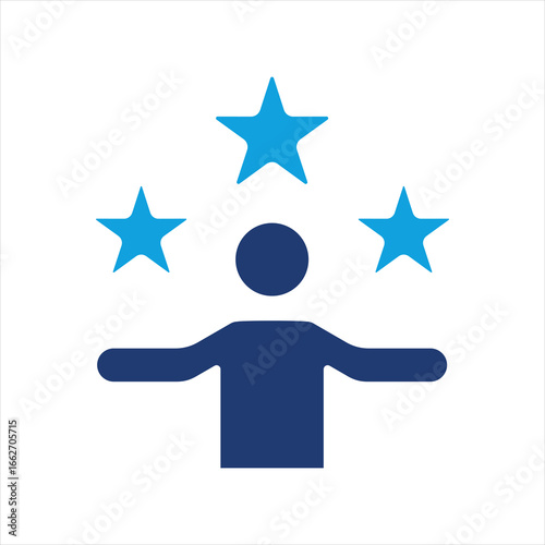 Expert Flat Blue Icon