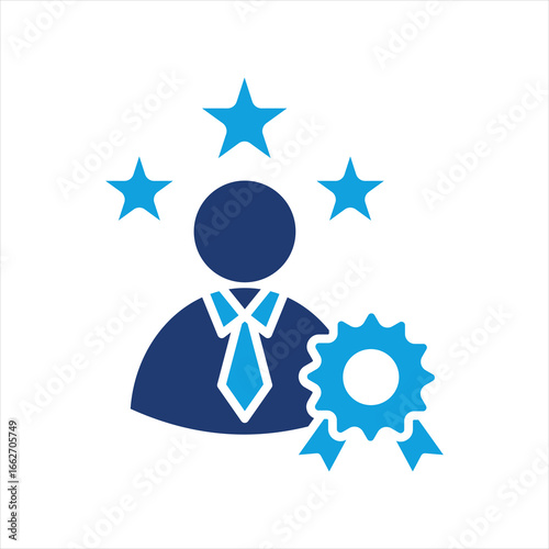 Professional Flat Blue Icon