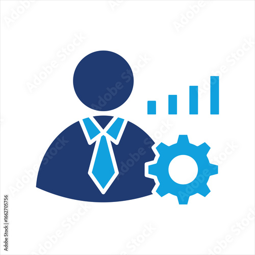 Consultant Flat Blue Icon