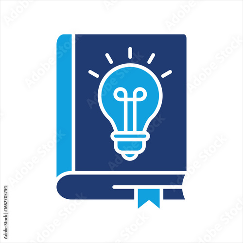 Know-How Flat Blue Icon