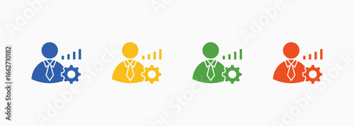 Consultant Icon Set Color Multiple Style Collection