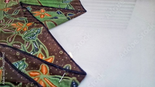 Wallpaper Mural Batik Tulis Madura, Indonesia.  Batik Tulis motif is directly written manually with a bamboo handle and the original batik inherited from the ancestors Indonesia Torontodigital.ca