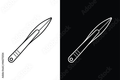 Tweezers Thin Line Icon. Editable Stroke Vector Illustration