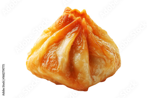 Australia dim sum deep fried dumpling topped with sesame, isolated isolated on white transparent background, concept of Asian cuisine