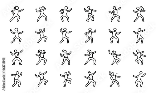 Fitness and Workout Line Icons Set Exercise, Gym Training, Weightlifting, Yoga, Martial Arts, Boxing, Running, Swimming, Sports and Healthy Lifestyle Vector Illustrations