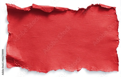 Wallpaper Mural Red torn paper rectangle on white background (3) Torontodigital.ca