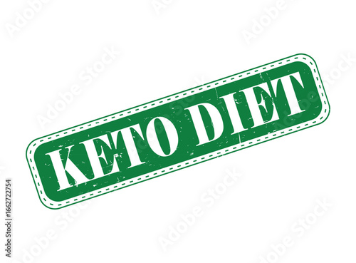 KETO DIET Rubber Stamp Seal on a Bar