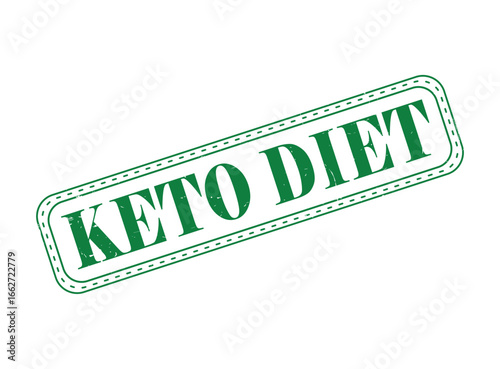 KETO DIET Rubber Stamp Seal with an Outline
