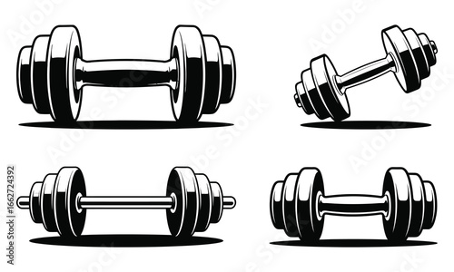 dumbbell isolated on white