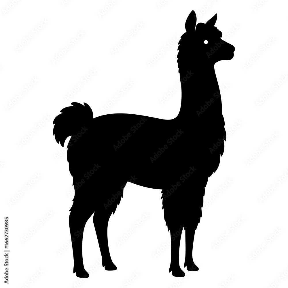 Fototapeta premium A llama silhouette vector illustration