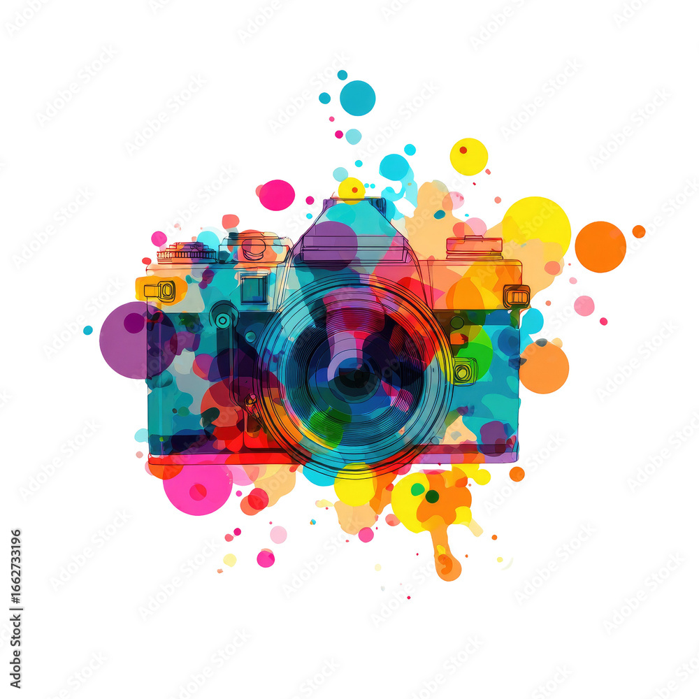Obraz premium Colorful camera graphic