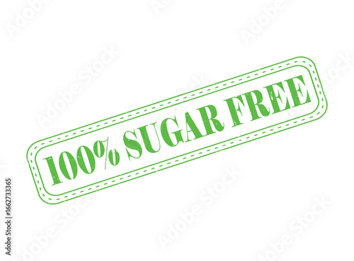100% SUGAR FREE Rubber Stamp Seal with an Outline