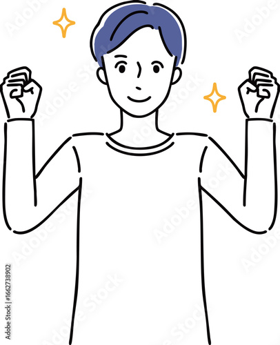笑顔の若い男性