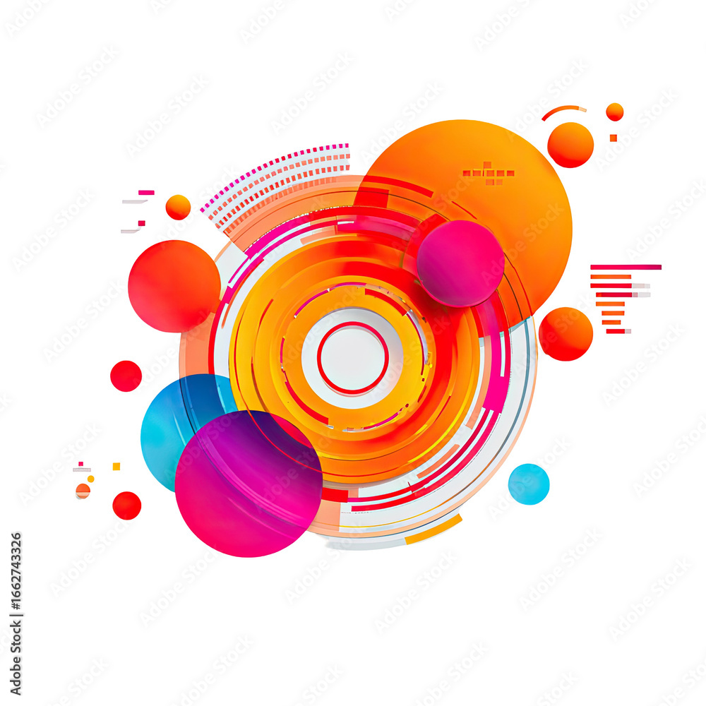 Obraz premium Abstract colorful circular design