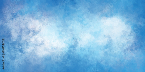 A vibrant abstract sky filled with fluffy white clouds on a clear day