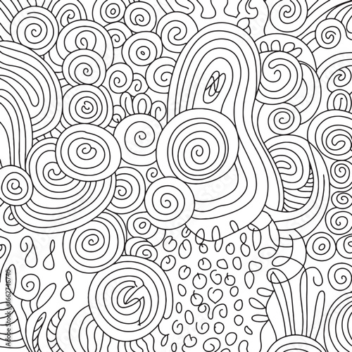 Black And White Zentangle Art Doodle Background