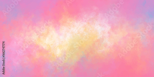Colorful vintage watercolor texture with fiery orange and yellow smoke patterns
