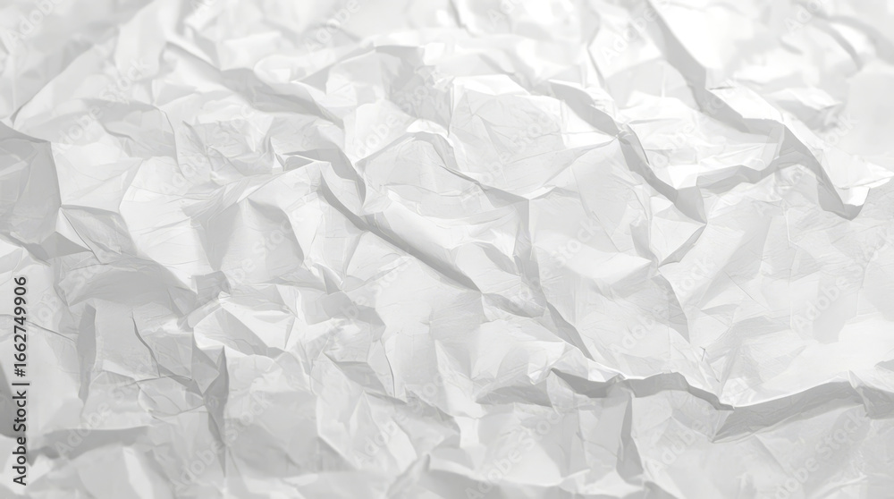 Obraz premium The texture of white paper is crumpled. Background for various purposes. textured white background. The surface is covered in countless wrinkles and fine creases