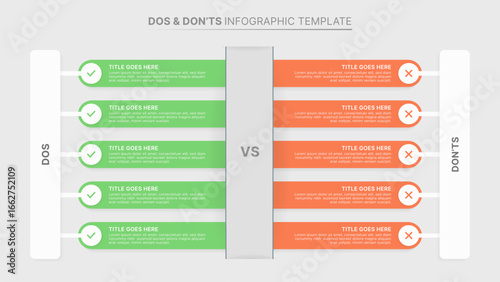 Dos and Don’ts Comparison Infographic Design Template