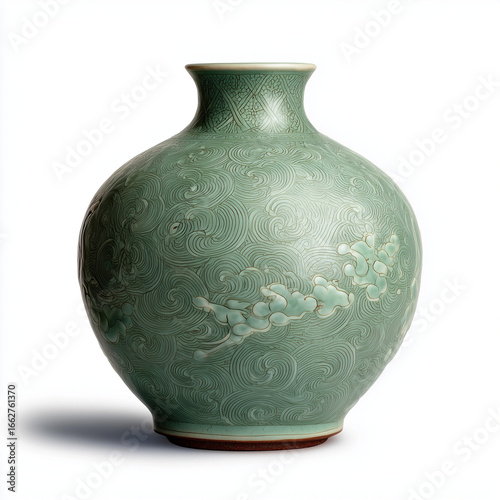 ceramic vase isolated on white