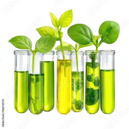 Wallpaper Mural Test tubes with sprouts and liquid Torontodigital.ca