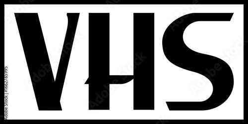 VHS letter logo design for technology company. VHS logo design black and white color combination. VHS logo, VHS vector, VHS design, VHS icon, VHS alphabet. VHS typography logo design.