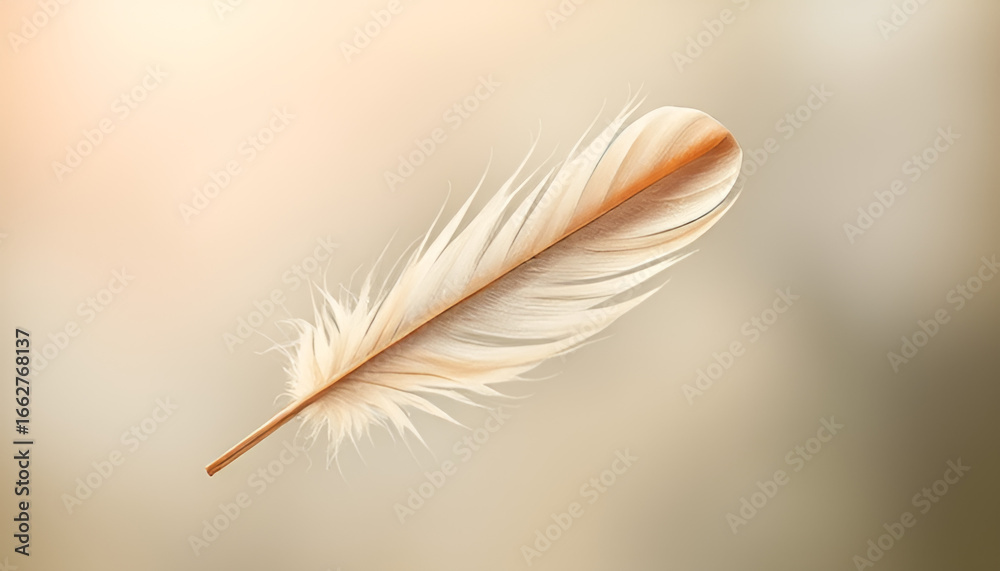 Obraz premium feather on a black background