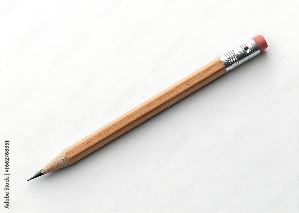Naklejka premium Simple Pencil Mockup in Flatlay Style